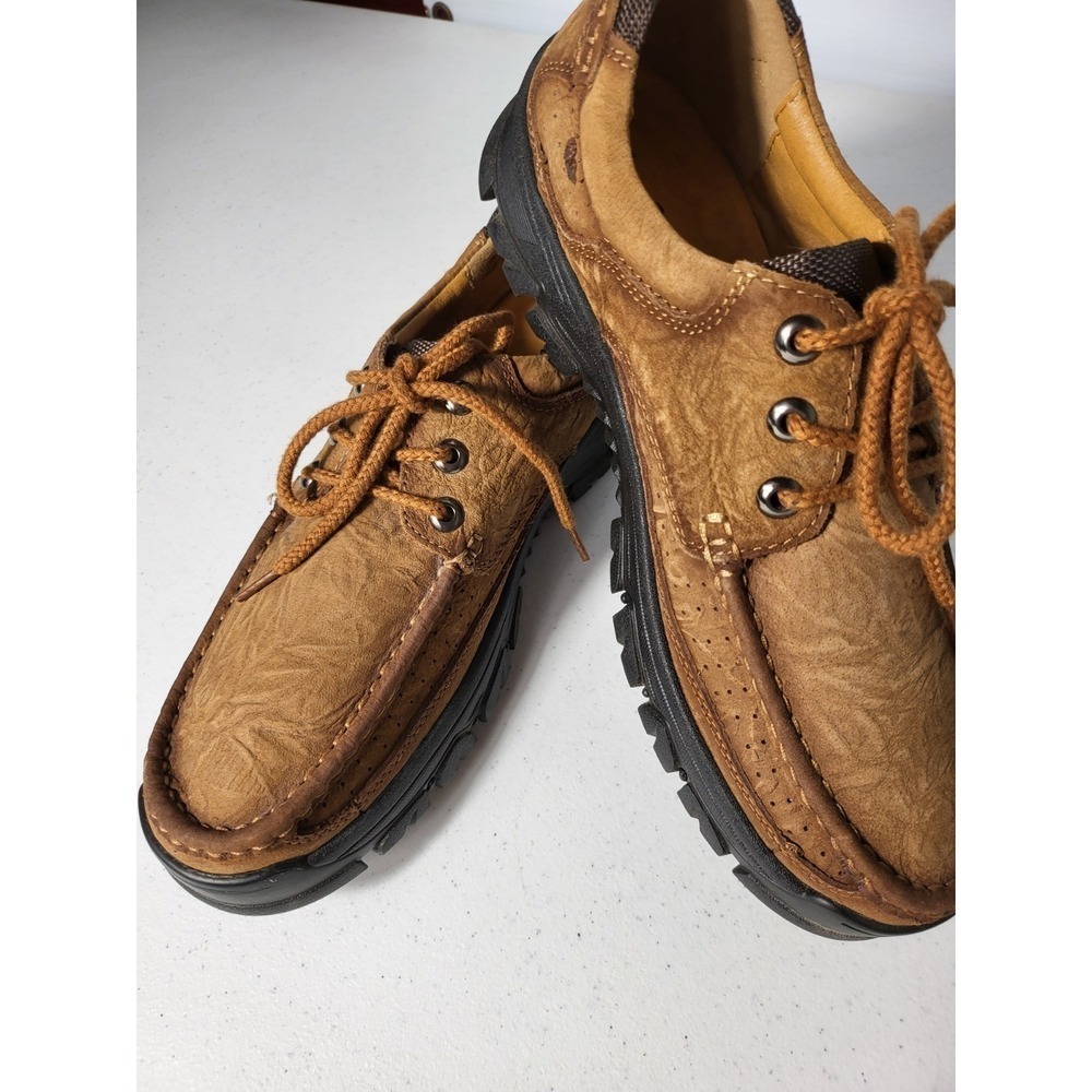 Fashion Men's Hiking‎ Shoes Leather Sneakers Anti Slip Outdoor  Loafers - Picture 9 of 12